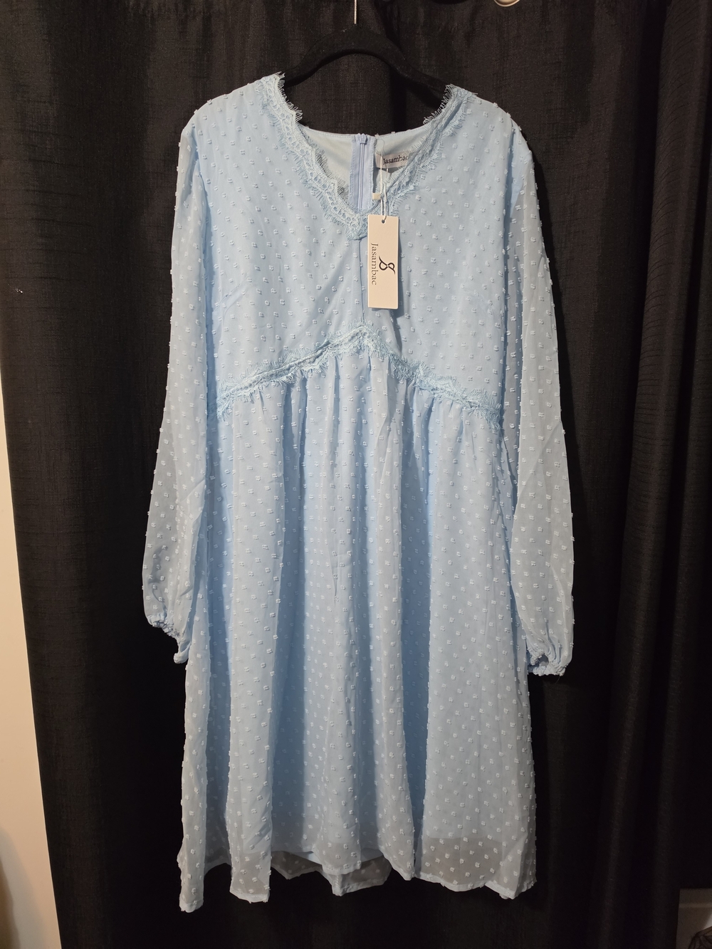 Light Blue Jasambac Babydoll Dress L